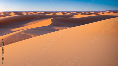 A Colorful Picture Of A Desert With A Few Sand Dunes AI Generative