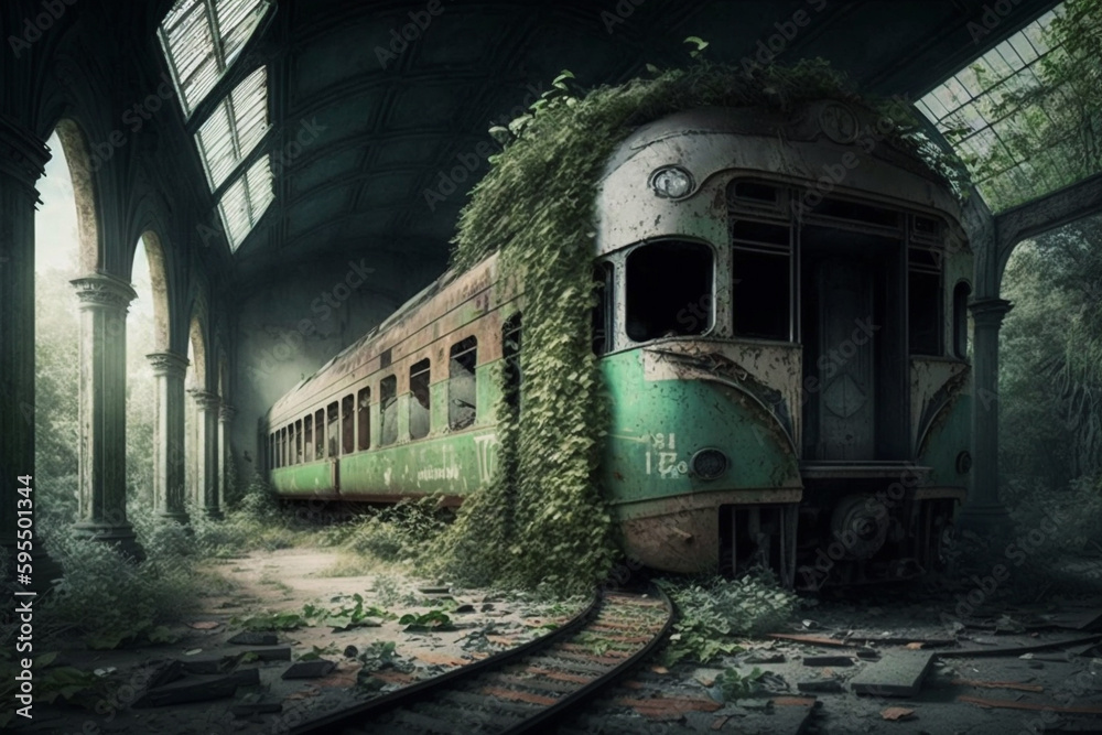 Naklejka premium AI-Powered Roadtrips: Generative AI Meets Travel