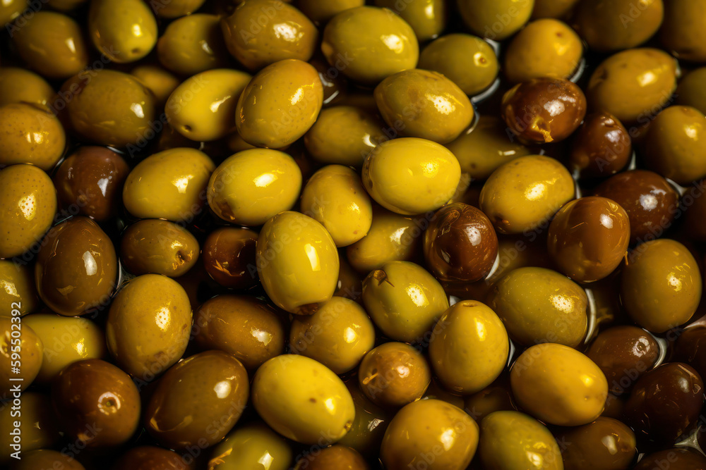 background of fresh olives in oil. Neural network AI generated. background of fresh olives in oil. Neural network AI generated.