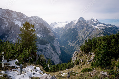 Deep valleys in the nearby hiking area of Zugspitze,  Garmisch-Partenkirchen, Germany