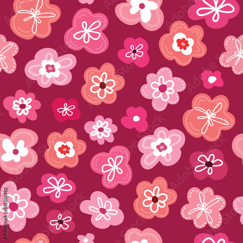 Floral graphic design. Seamless pattern in the form of a small flower.