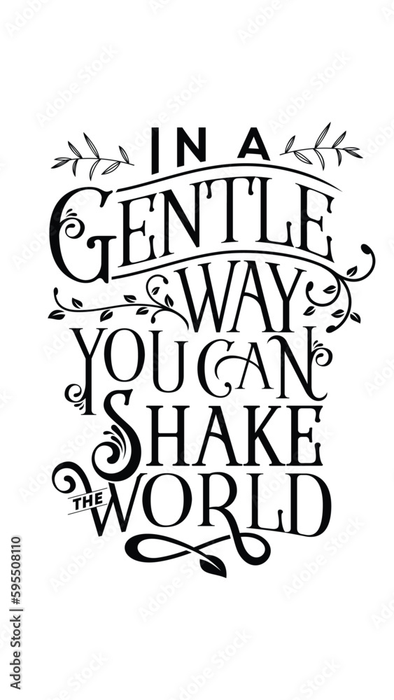 Fototapeta premium Quote design template for poster, flyer, card. Inspirational words about life. Vector illustration