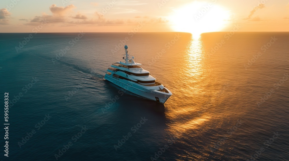 AI Generated. AI Generative. Photo Photography shot aerial from drone. Luxury big boat yacht. Cruise adventure vacation vibe. Can be used for promoting design agency. Graphic Art Illustration. AI Generated. AI Generative. Photo Photography shot aerial from drone. Luxury big boat yacht. Cruise adventure vacation vibe. Can be used for promoting design agency. Graphic Art Illustration.