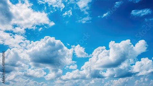Summer blue sky bright winter air blue sky concept sky and clouds background © aporn