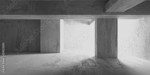 Abstract interior design concrete room. Architectural background