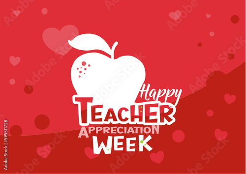 Teacher appreciation week banner, poster, illustation