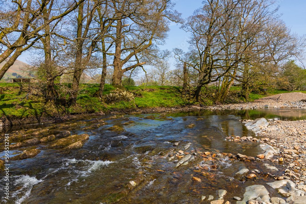 View of the Rawthey River in Sedbergh, North UK. Cumbria. UK. View of the Rawthey River in Sedbergh, North UK. Cumbria. UK.