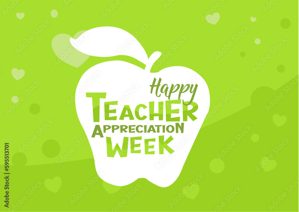 Teacher appreciation week banner, poster, illustation Stock Vector