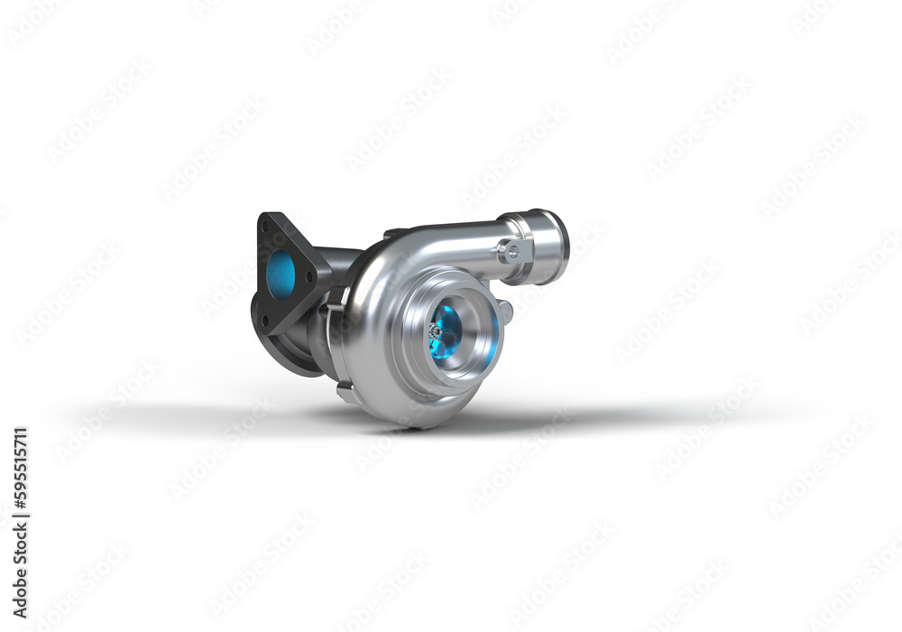 Turbine for the car engine. Blue, cold airflow. 3d rendering on the topic of speed, car, movement, spare parts. Transparent background. Turbine for the car engine. Blue, cold airflow. 3d rendering on the topic of speed, car, movement, spare parts. Transparent background.