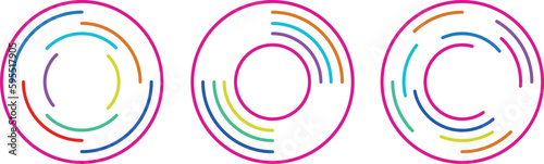 rainbow, rainbow abstract, background in the style of rainbow stripes, touch button, buttons for touch monitors and panels, colored round buttons with rotation