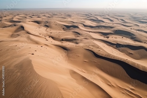 Desert sand dune landscape. Generative Ai