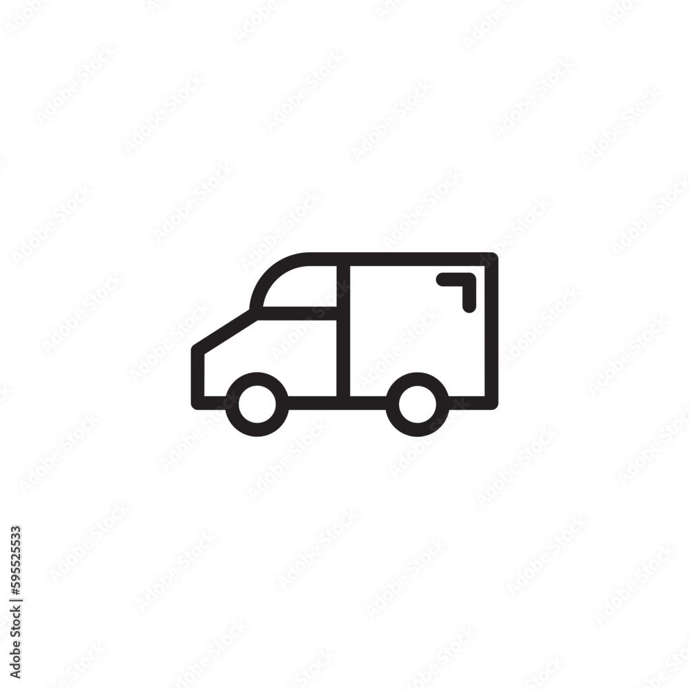Sent Service Truck Outline Icon