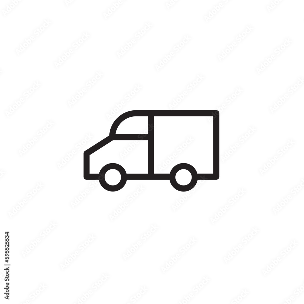 Sent Service Truck Outline Icon