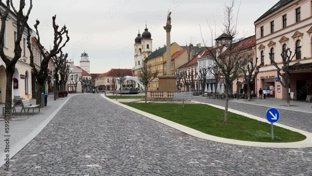 The center of the city of Trencin in Slovakia The center of the city of Trencin in Slovakia
