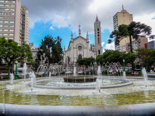 fountain in the park in caxias do sul , brazil photo