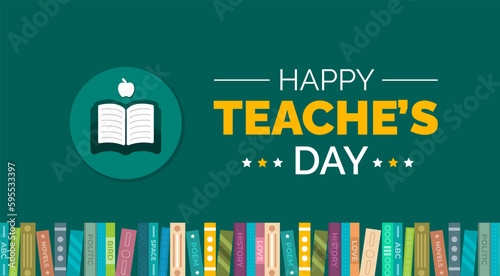 happy Teacher’s Day background or banner design template