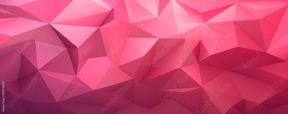 Abstract pink 3d polygonal pattern texture background, AI concept
