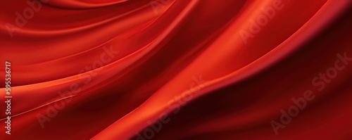 Abstract Red Silky & Satin Background, AI concept