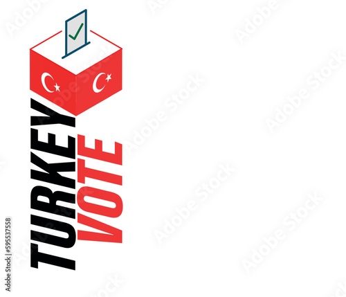 Turkey election. Election campaign. voting concept vector.