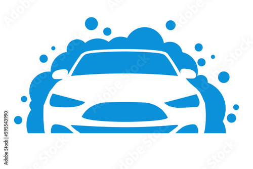 Stylized vector image of a car wash