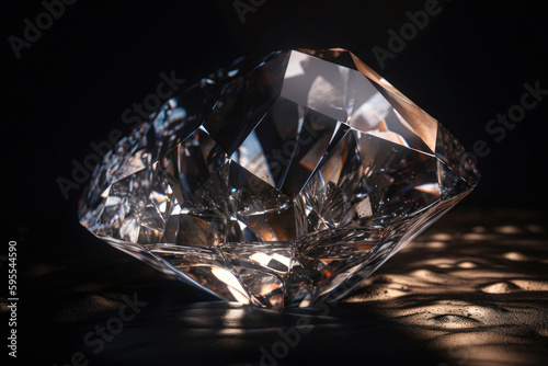 Transparent luxury diamond. Generative AI