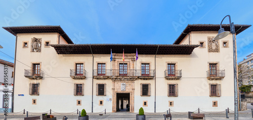 Town hall facade in Cangas del Narcea, Asturias, Spain photo