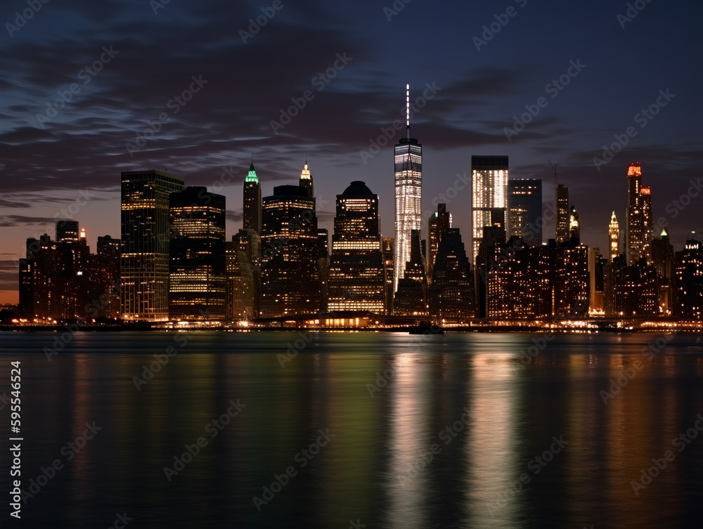 Obraz premium New York City Skyline at Night