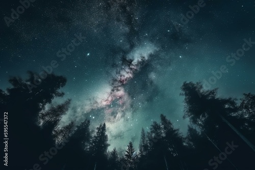 Abstract modern background with a starry sky. Generative AI