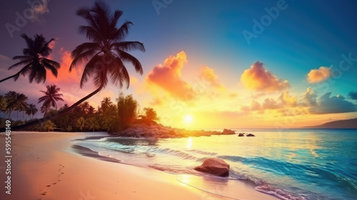 Landscape of paradise tropical island beach © Tatiana