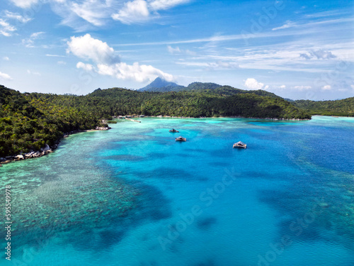 defaultIndonesia Anambas Islands - Drone view Telaga Island coast line
