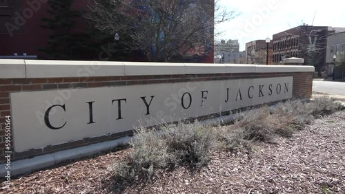 Schild Jackson, Michigan