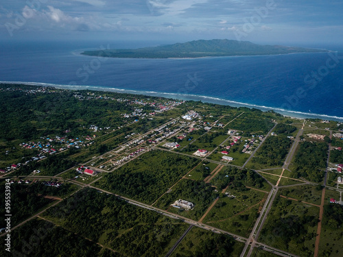 Tiakur the capital City in Moa Island, Maluku Barat Daya Regency, Indonesia photo