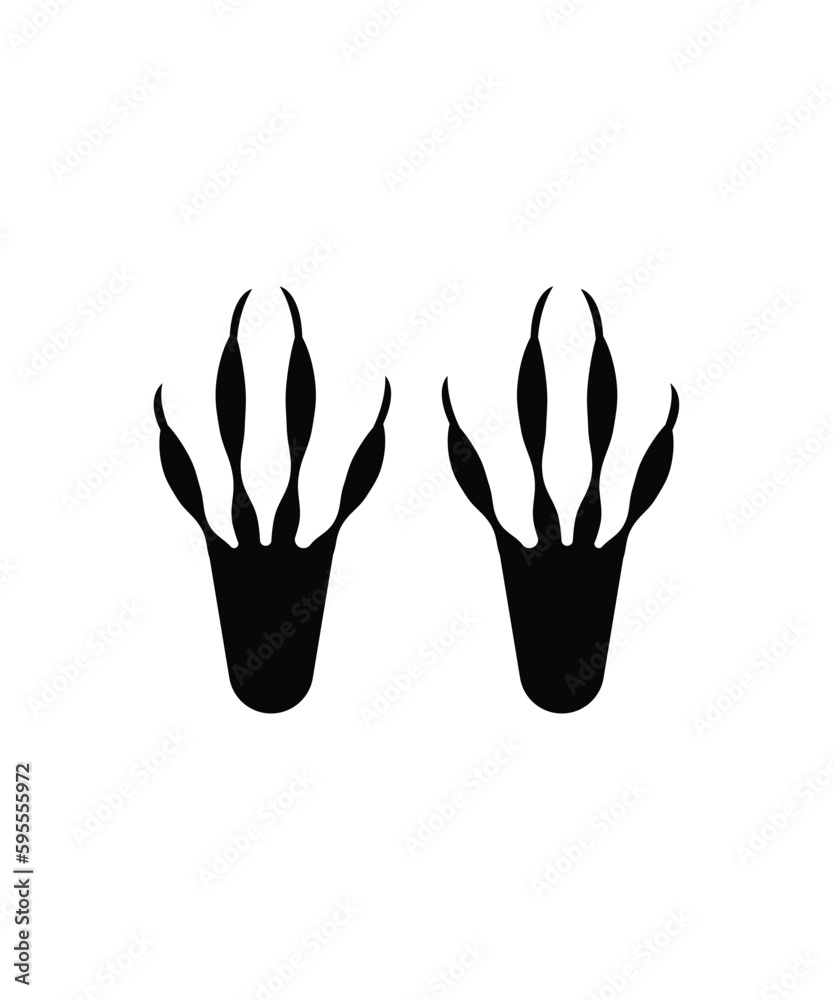 crocodile footprint icon, vector best flat icon.