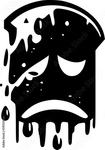 Distressed - Black and White Isolated Icon - Vector illustration