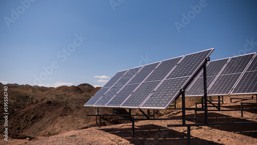 Photovoltaic panels for renewable electric production, Zaragoza Province, Aragon, Spain