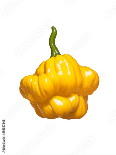 Scotch Bonnet Yellow Pepper Illustration | AI Generated