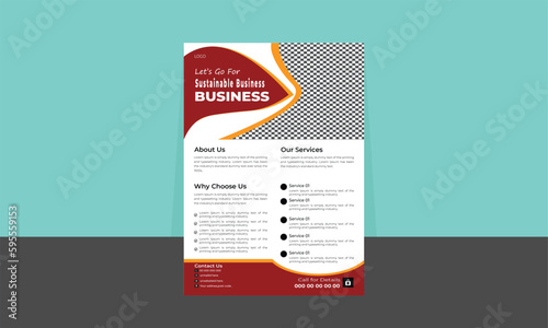 Creative & modern book cover or flyer design Illustrator layout template file..