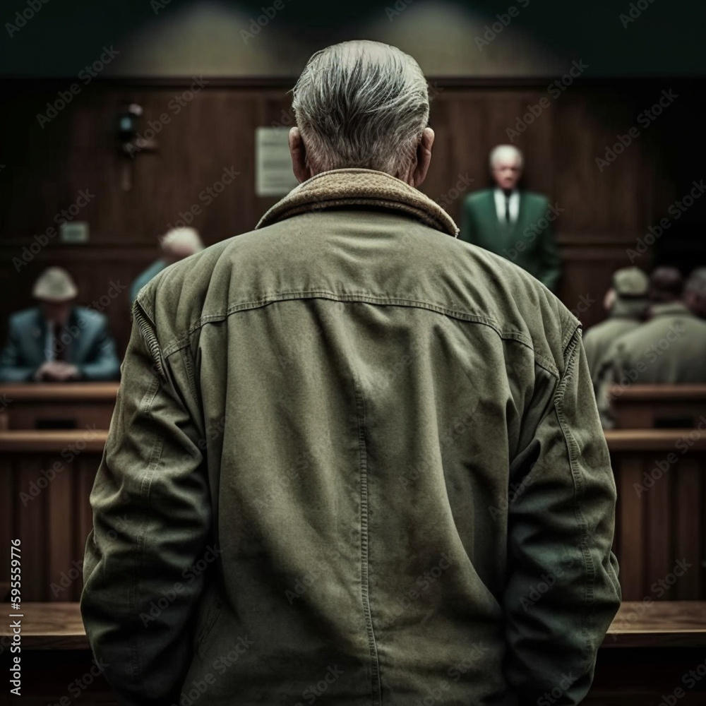 Defendant in court. Generative AI. Defendant in court. Generative AI.