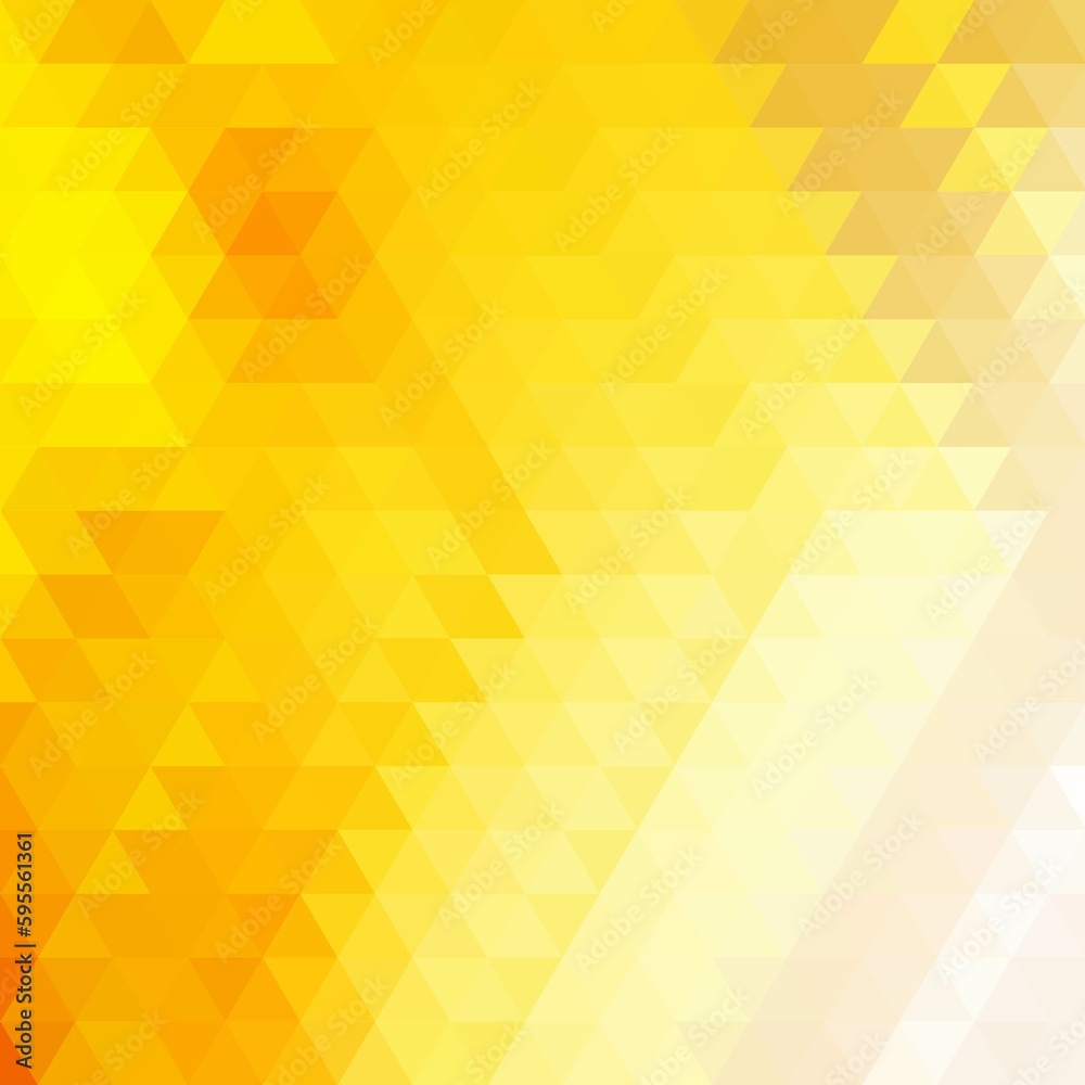 Obraz premium vector polygonal background with irregular tessellations pattern - triangular design in sunny yellow colors - shining sun. eps 10