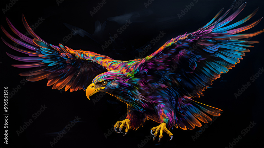 Obraz premium Eagle with outstretched wings | Generative AI
