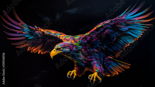 Eagle with outstretched wings | Generative AI