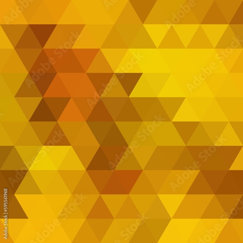 Golden triangles. Abstract background for presentation, advertising, brochures, etc. Black triangular background. Geometric illustration. Vector template. Design element. eps 10