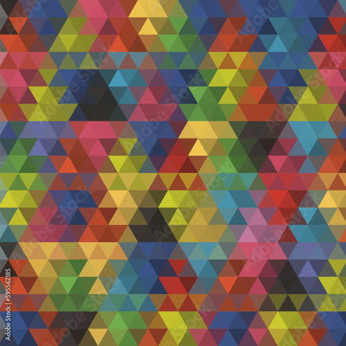 Wallpaper Mural Abstraction colorful background from triangles. Idea for your design. Black triangular background. Geometric illustration. Vector template. Design element. eps 10 Torontodigital.ca