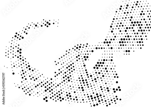 Halftone monochrome dot pattern. Minimalism  vector. Black dots on white background. Background for posters  websites  business cards  postcards.