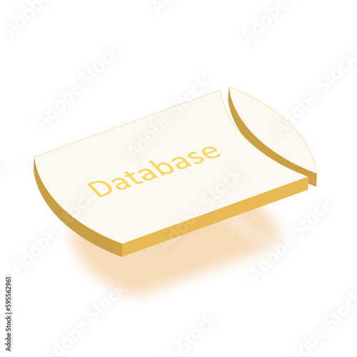 3D Floating flowchart elements - database
