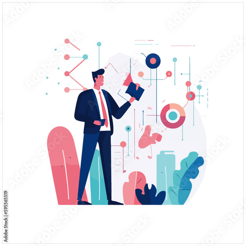Business Growth Management Analysis Illustration
