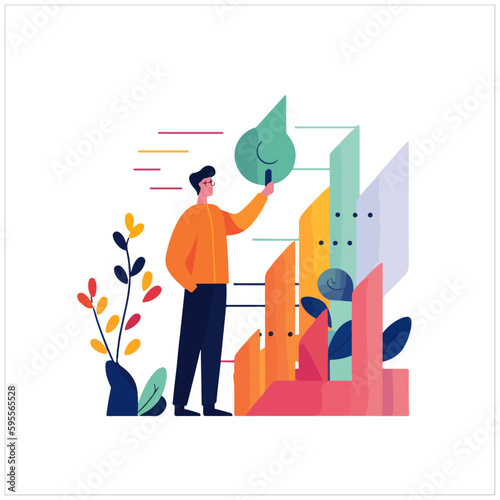 Business Growth Management Analysis Illustration