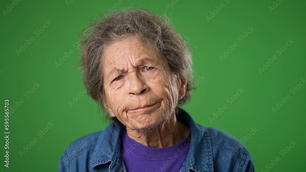 Closeup portrait of angry frustrated despair upset portrait of elderly ...