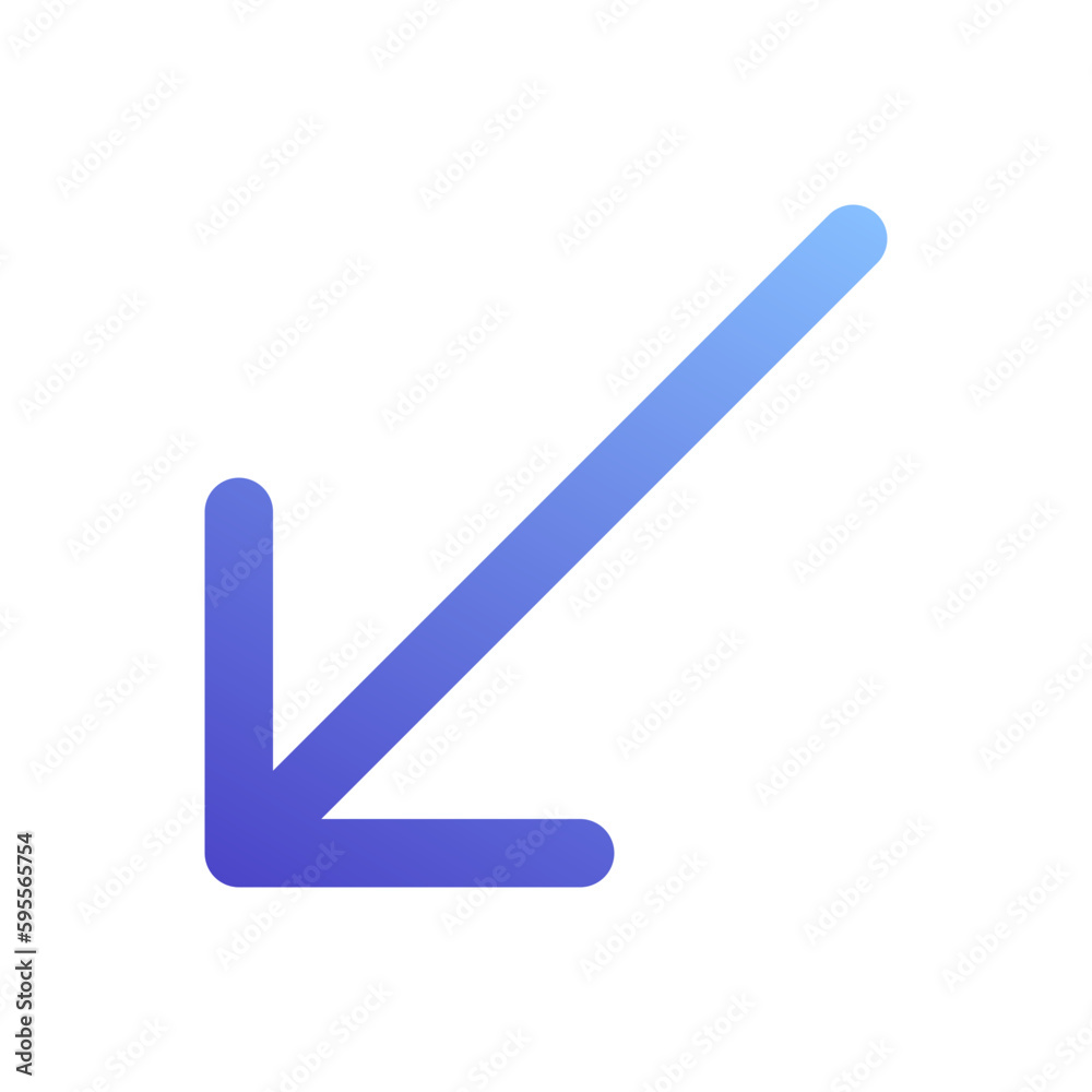 diagonal arrow gradient icon