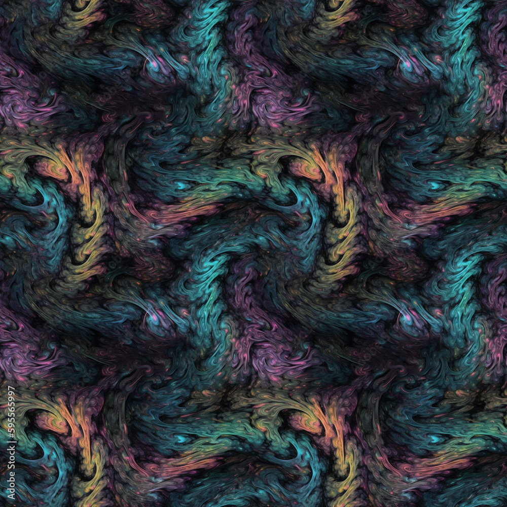 Obraz premium Patterns and shapes of dynamic flowing natural forms. AI generative illustration.